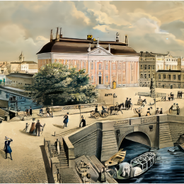 House of the Nobility in Stockholm. Viewed from Square, 1841