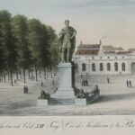 Charles XIII statue with the Orangery in background (1829)