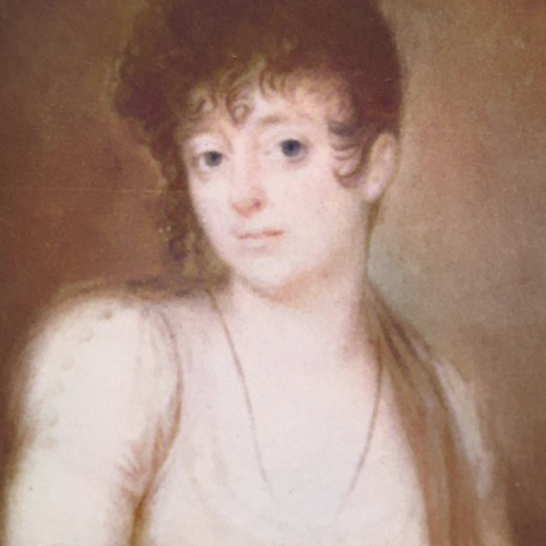 Portrait of a woman believed to be Aurora De Geer, signed Viertel 1806