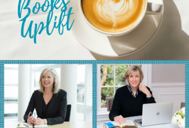 Books Uplift logo with photos of Kelly Scarborough, author of historical fiction novel Butterfly Games and Books Uplift Interviewer Kim Monaghan of Books Uplift.