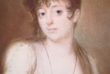 Portrait of a woman believed to be Emilie De Geer and signed Viertel 1806