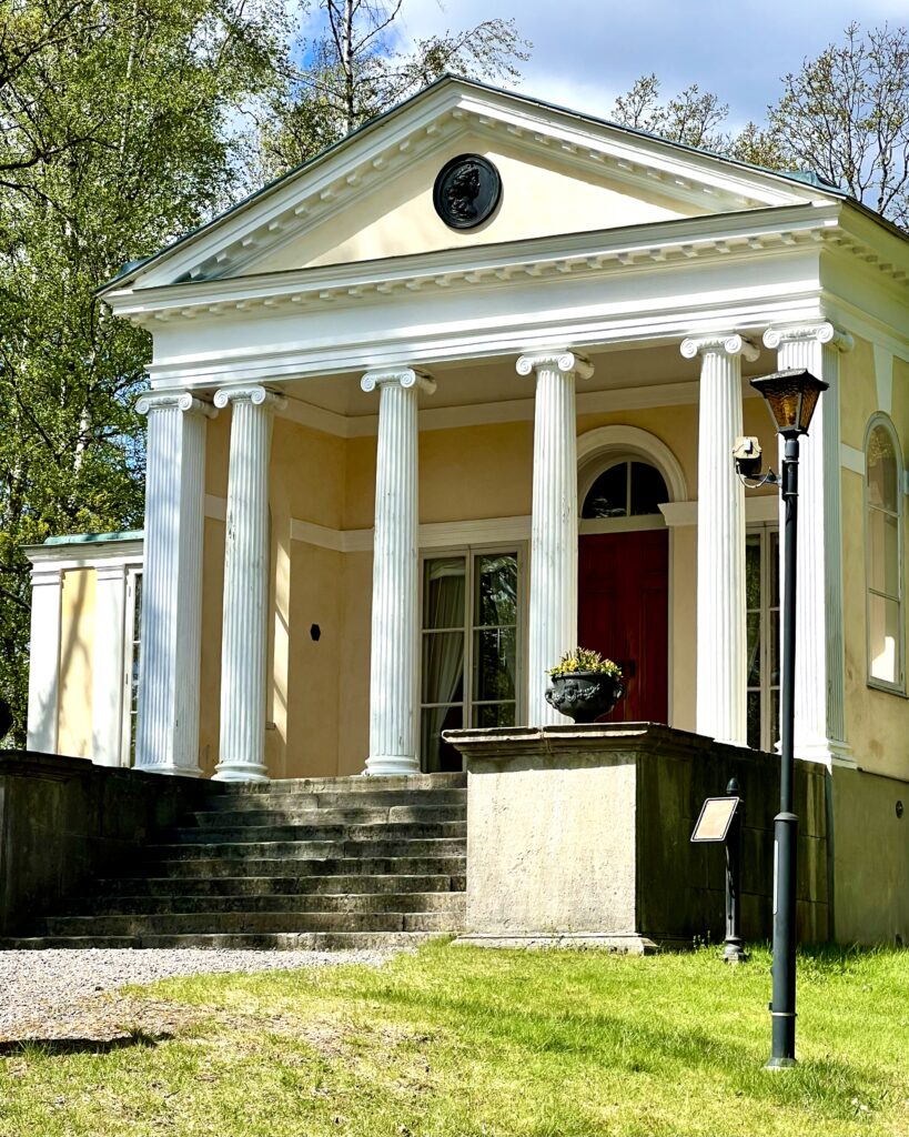 Lugnet, a pleasure building in Finspång Castle park, the childhood home of Jacquette Gyldenstolpe, heroine of the historical novel Butterfly Games by Kelly Scarborough