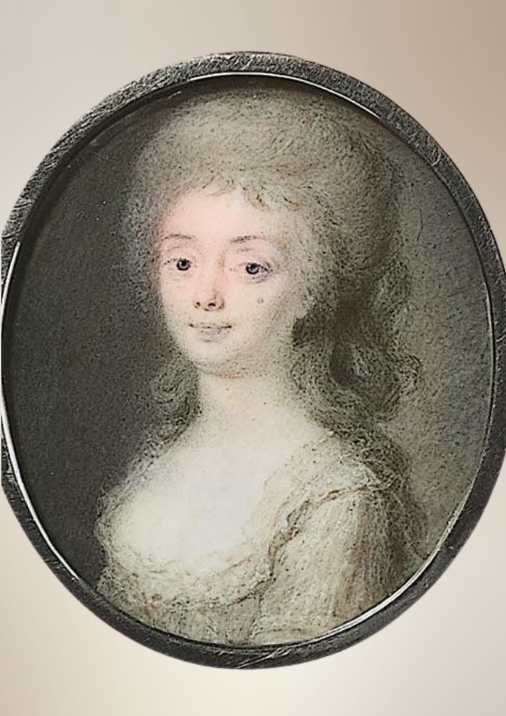 Fredrika Aurora De Geer (née Taube, 1753–1806), Jacquette Gyldenstolpe’s grandmother. Portrait by Cornelius Höyer (1741–1804). Collection: Nationalmuseum, Stockholm (NMB 736). Image: Nationalmuseum, via DigitaltMuseum. CC BY-SA 4.0